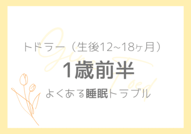 【ジーナ式トドラー期】睡眠トラブルと対策｜1歳〜1歳半