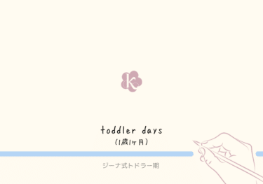 自宅保育組【ジーナ式トドラー期】1歳1ヶ月の記録